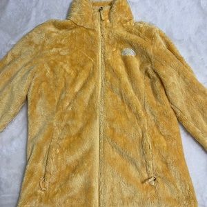 Yellow north face fleece jacket